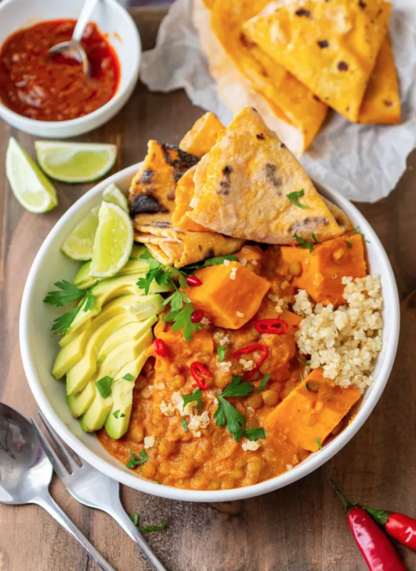 <p>Happy Foods Tube</p><p>An easy recipe for Instant Pot sweet potato lentil curry. This comfort food is perfect for a busy weeknight.</p><p><strong>Get the recipe: <a href="https://www.happyfoodstube.com/instant-pot-sweet-potato-lentil-curry/" rel="nofollow noopener" target="_blank" data-ylk="slk:Instant Pot Sweet Potato Lentil Curry;elm:context_link;itc:0;sec:content-canvas" class="link ">Instant Pot Sweet Potato Lentil Curry</a></strong></p>