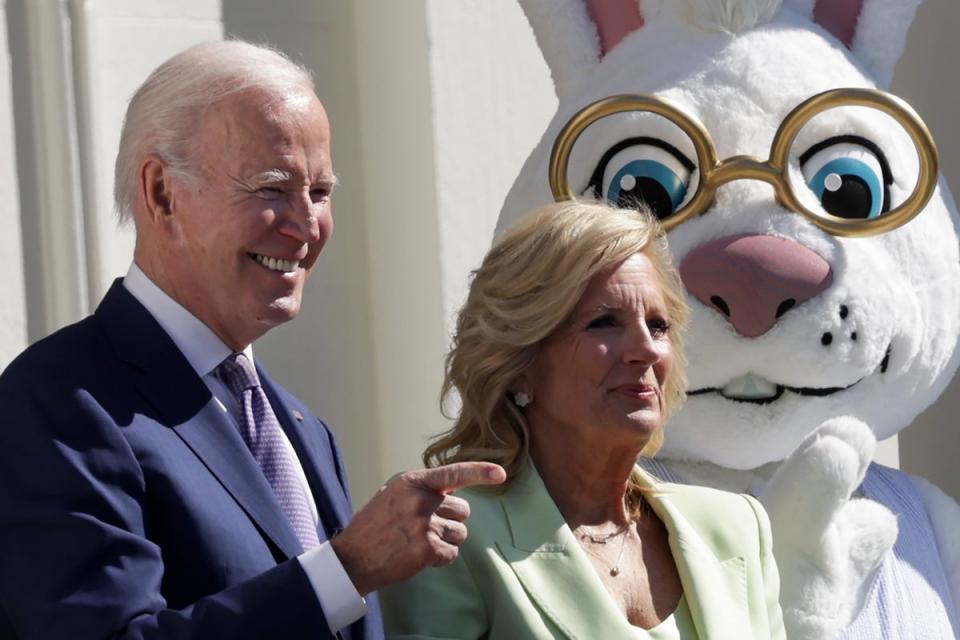 The annual White House Easter Egg Roll, pictured above in 2023, has come under fire from GOP politicians this year (Getty Images)