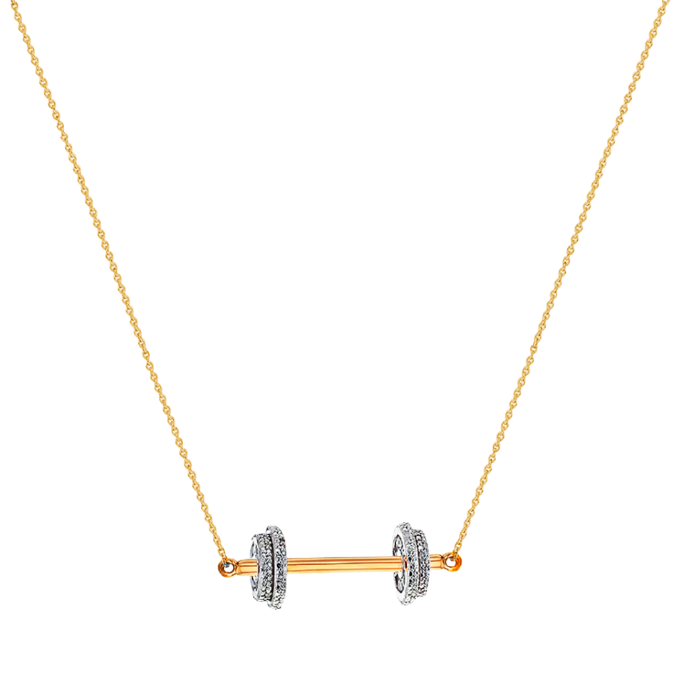 Fit to Succeed Barbell necklace Joan Hornig