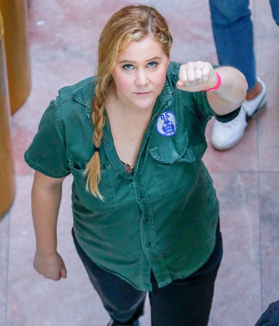 The comedian was <a href="https://people.com/movies/amy-schumer-protests-brett-kavanaugh-confirmation/" rel="nofollow noopener" target="_blank" data-ylk="slk:arrested while protesting;elm:context_link;itc:0;sec:content-canvas" class="link ">arrested while protesting</a> Brett Kavanaugh's Supreme Court nomination in October 2018. Schumer, who was then pregnant, was detained by officers alongside other protesters. <a href="https://twitter.com/NewsThisSecond/status/1047936868988440576" rel="nofollow noopener" target="_blank" data-ylk="slk:In one video of the event;elm:context_link;itc:0;sec:content-canvas" class="link ">In one video of the event</a>, a police officer asks Schumer and another woman, "You want to be arrested?" To which Schumer responded, “Yes."