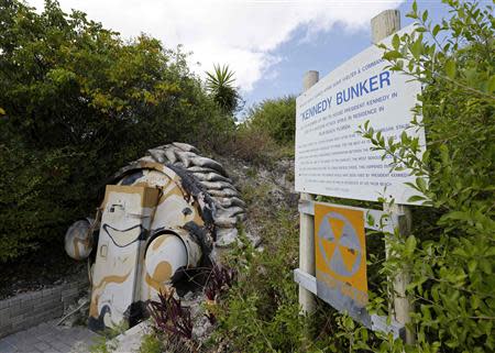 A cold-war era nuclear fallout shelter constructed for President John F. Kennedy is shown on Peanut Island near Riviera Beach, Florida November 8, 2013. REUTERS/Joe Skipper