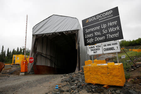 The portal is seen at Goldcorp Inc's Borden all-electric underground gold mine near Chapleau, Ontario, Canada, June 13, 2018. REUTERS/Chris Wattie