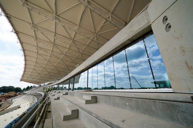 A new stand is being built at the Alexander Stadium in Birmingham, which will host athletics during the Games 