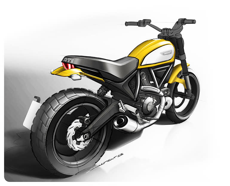 1-75 DUCATI SCRAMBLER SKETCH