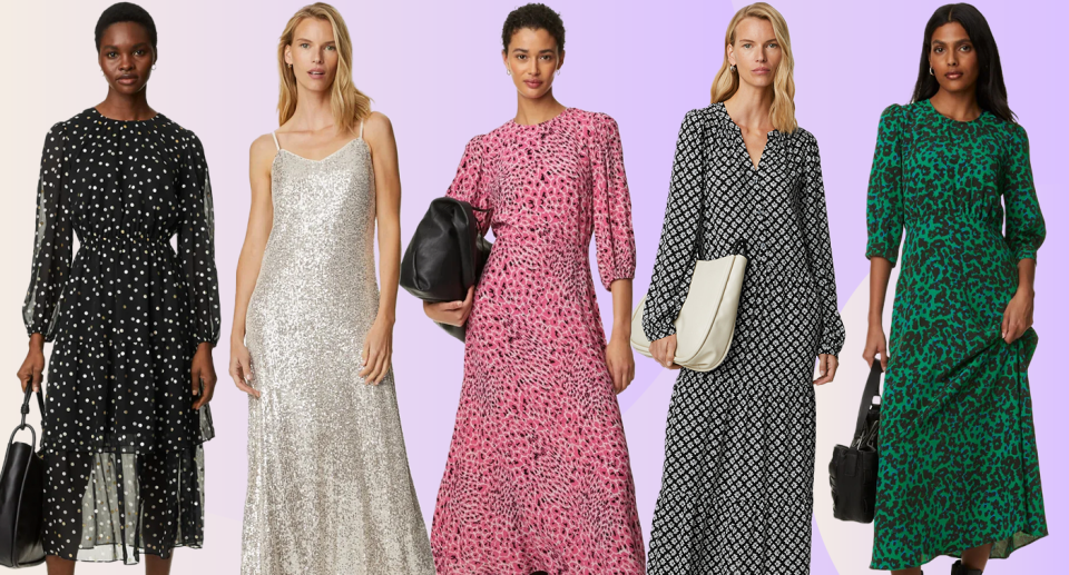 These discounted M&S dresses to snap up ASAP. (Marks & Spencer / Yahoo Life UK)