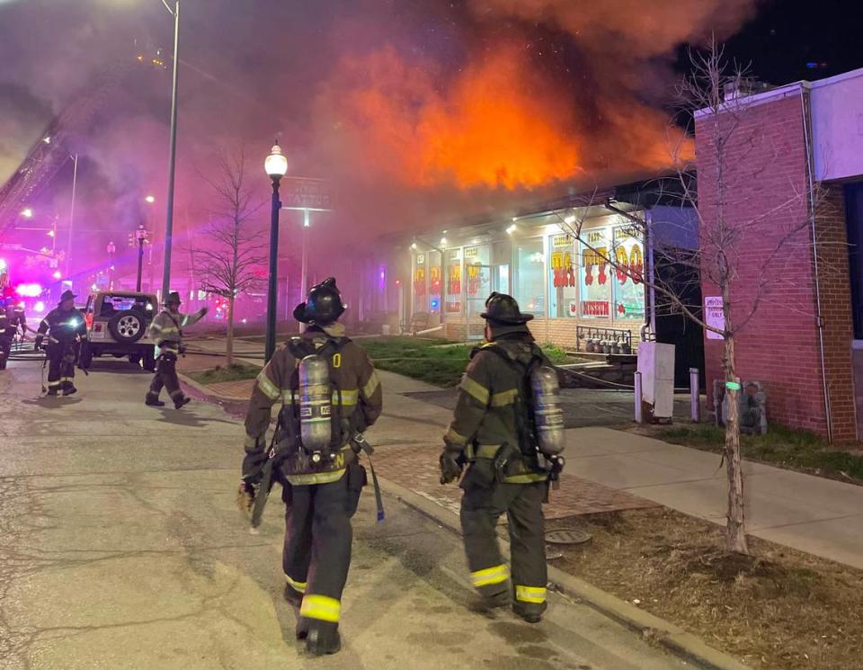 Grimm Tattoo, a family business going back to 1916, moved to a building at 3915 Broadway in Kansas City in 2011. The building went up in flames on Thursday, April 6, 2023. 