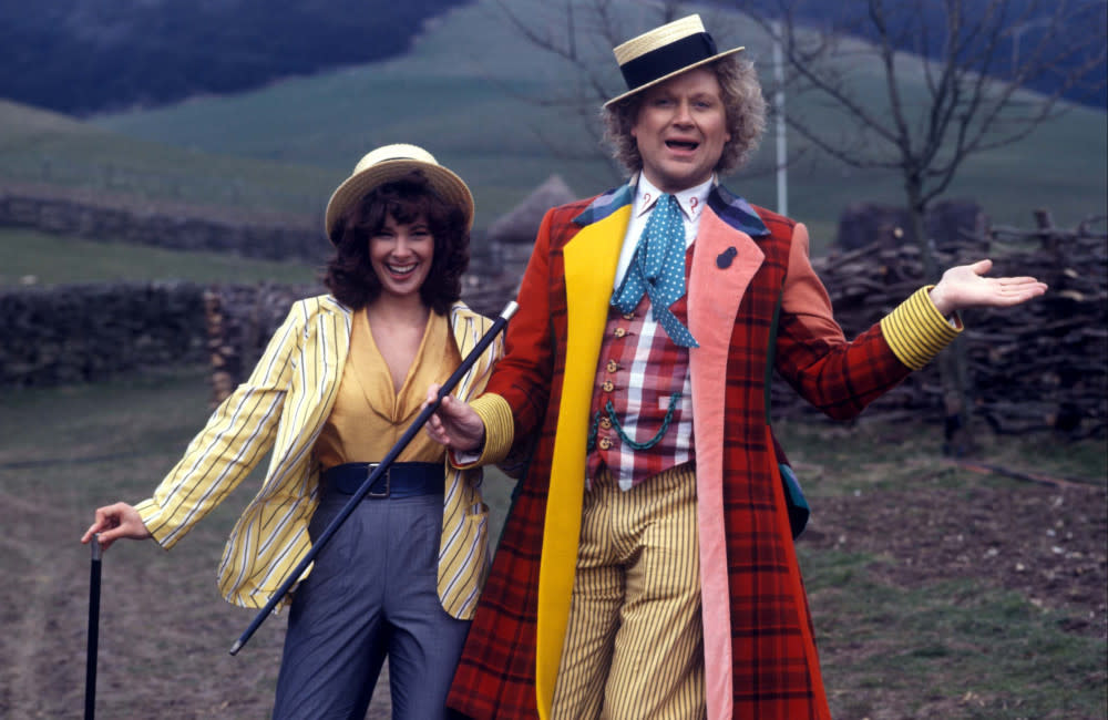 Nicola Bryant with Colin Baker in Doctor Who credit:Bang Showbiz