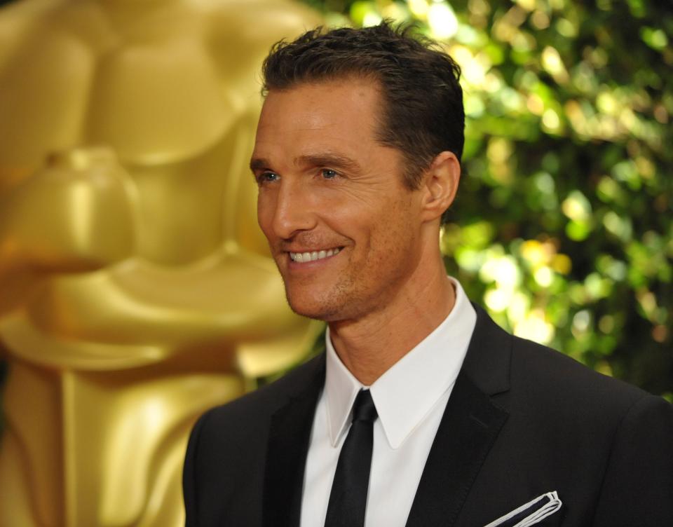 Mathew McConaughey seen on the red carpet at the 2013 Board of Governors of the Academy of Motion Picture Arts and Sciences' Governor Awards, on Saturday, Nov. 16, 2013 in Los Angeles (Photo by John Shearer/Invision/AP)