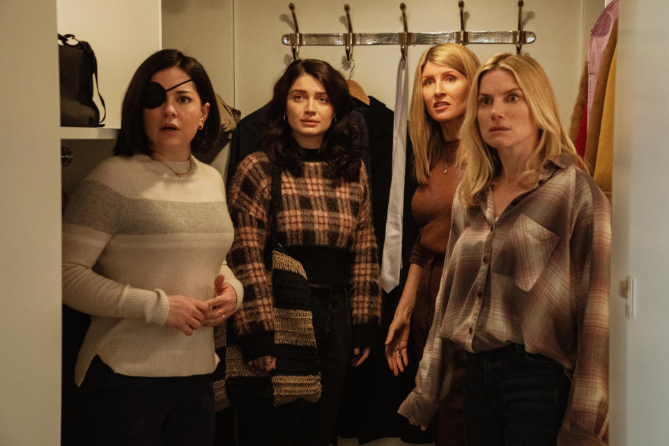 Sarah Greene, Eve Hewson, Sharon Horgan and Eva Birthistle in Bad Sisters (Apple TV+)
