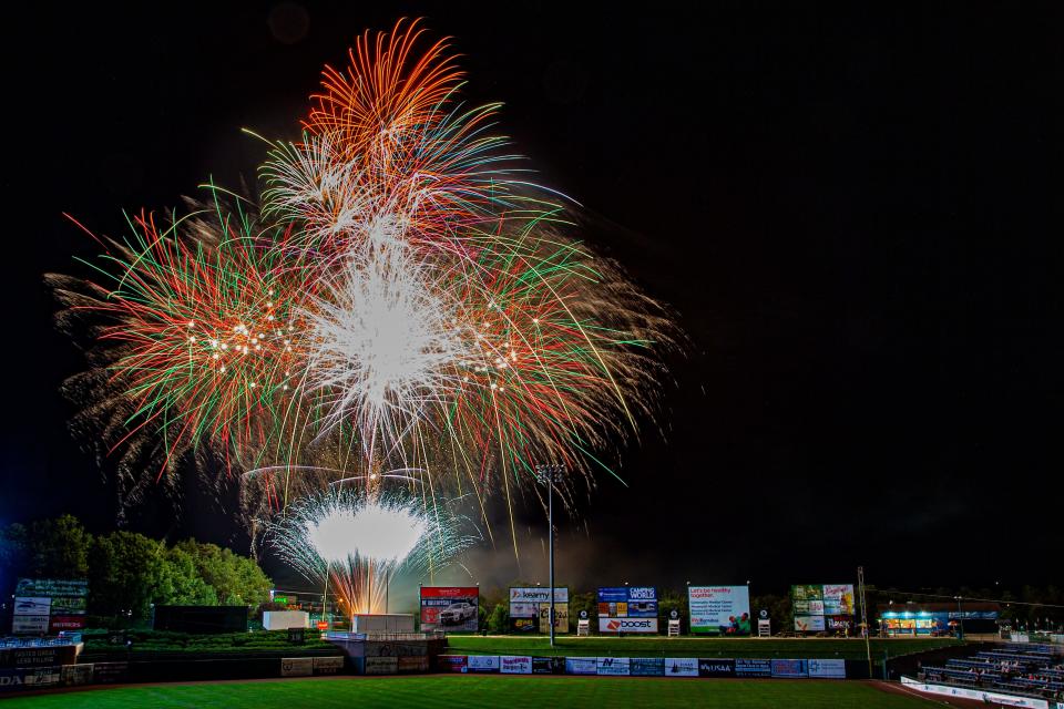 Fireworks follow the Lakewood BlueClaws games ono July 4, 7 and 28.