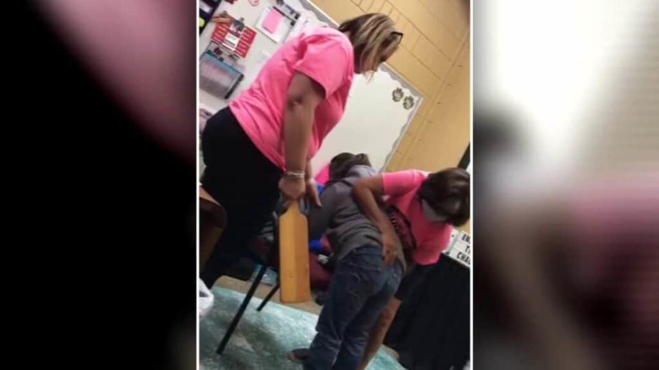 Melissa Carter (left), principal of Central Elementary School in Clewiston, Florida, will not face criminal charges after paddling a six-year-old girl in her care. (Change.org)