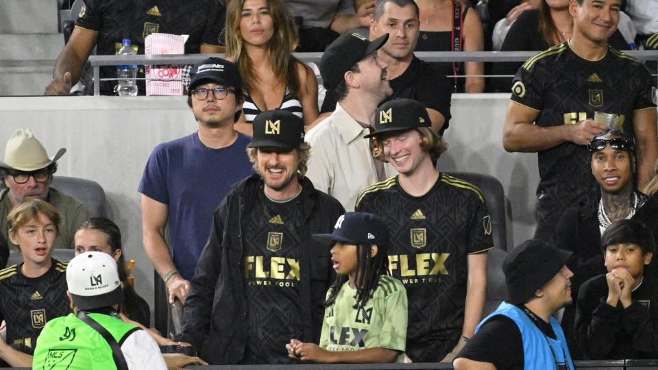 Owen Wilson alongside Mario Lopez and Tyga