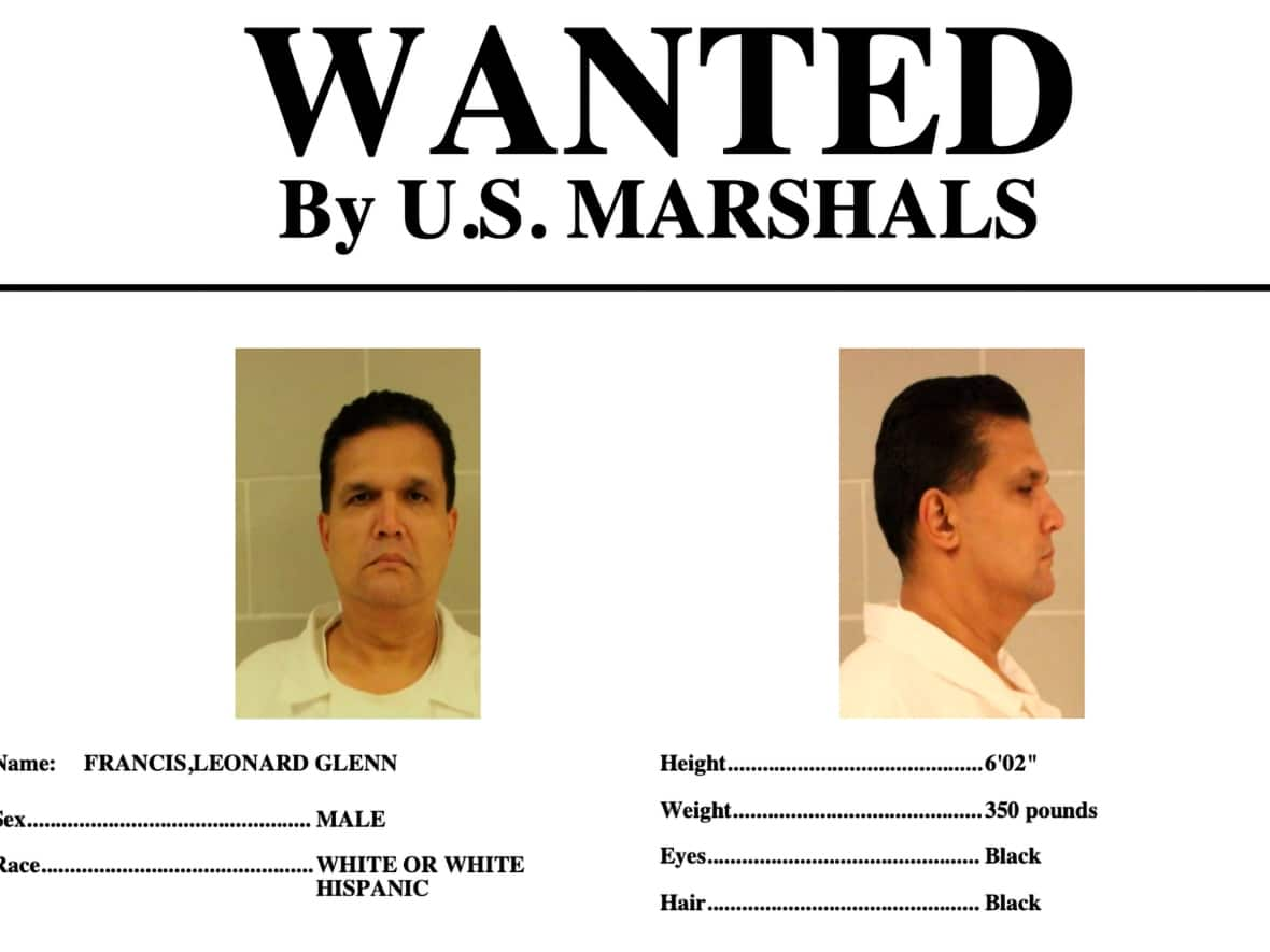 This wanted poster provided by the U.S. Marshals Service shows Leonard Francis who was on home confinement in San Diego when on Sept. 4 it was believed he cut off his GPS ankle monitor and left his residence.  (U.S. Marshals Service/The Associated Press - image credit)