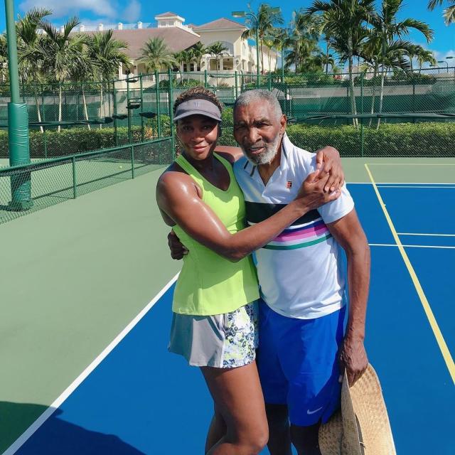 Venus Williams Shares Photo with Her and Serena's Dad: 'He Never Misses a  Home Practice