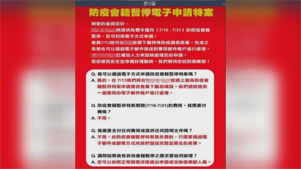 健身房已微解封！開門營業恢復正常扣款　不去要請「防疫假」防扣款