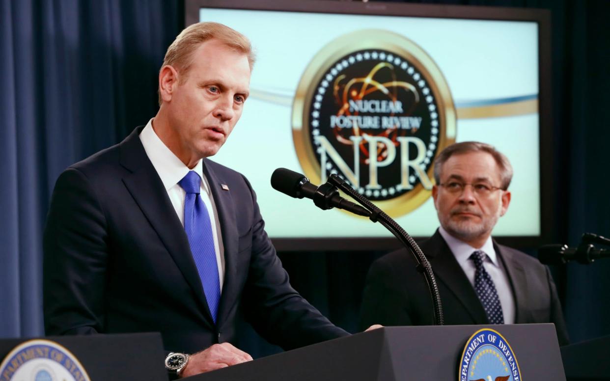 Patrick Shanahan, left  - AP