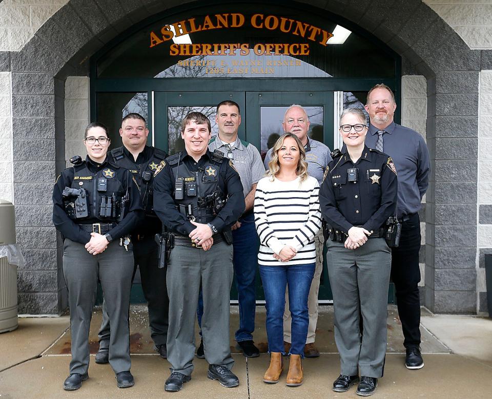 Kurt Scheider, second from left, announced his intention to run for Ashland County sheriff.