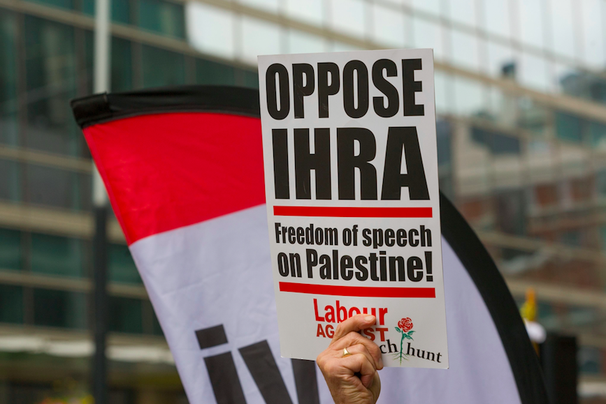 <em>Labour voted to adopt the IHRA anti-Semitism definition in full on Tuesday despite protests from Corbyn supporters (Rex)</em>