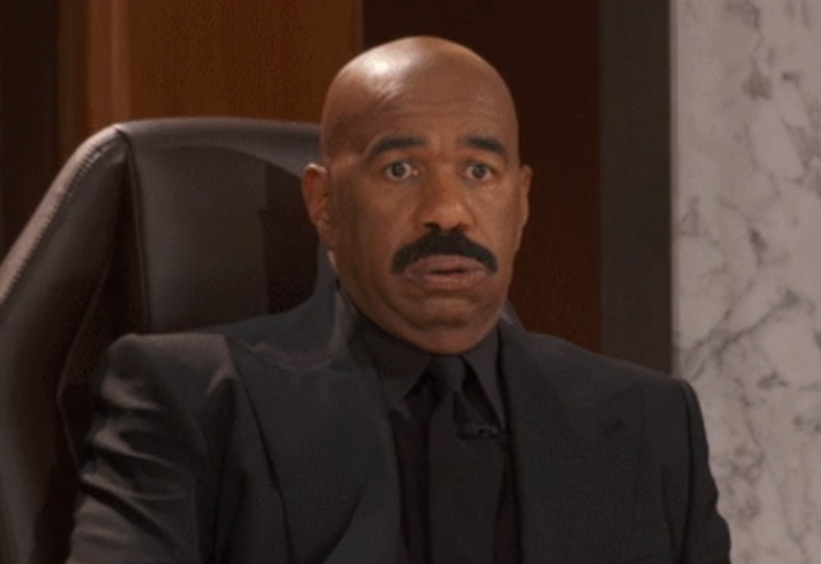 Steve Harvey looking stunned