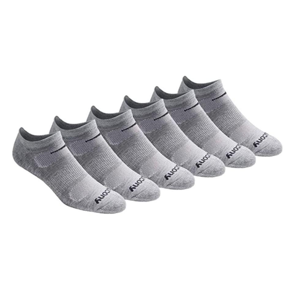 Saucony Comfort Fit Performance No-Show Socks (6-Pack)