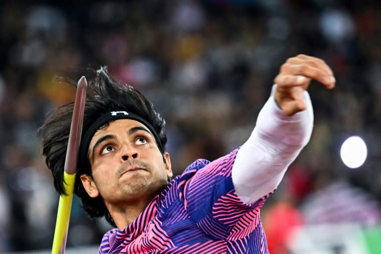 India's Neeraj Chopra is hoping to throw over 90 metres in Doha on Friday (Fabrice COFFRINI)
