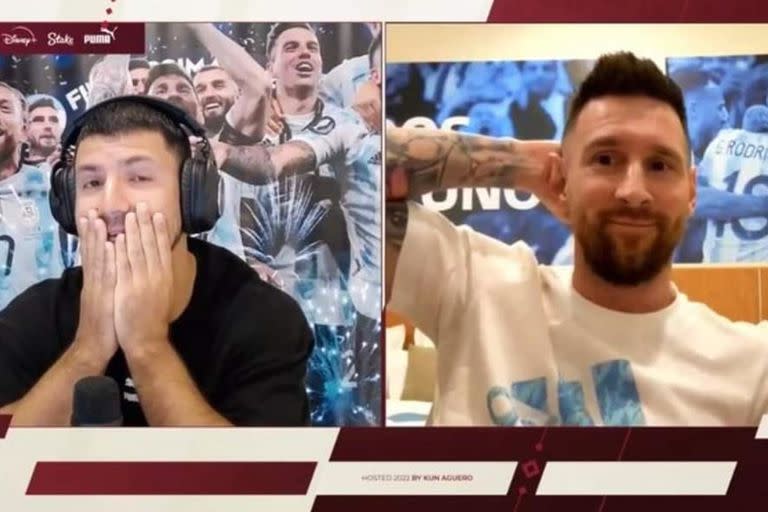 Sergio Agüero y Lionel Messi, en un muy divertido momento en la concentración argentina en Doha