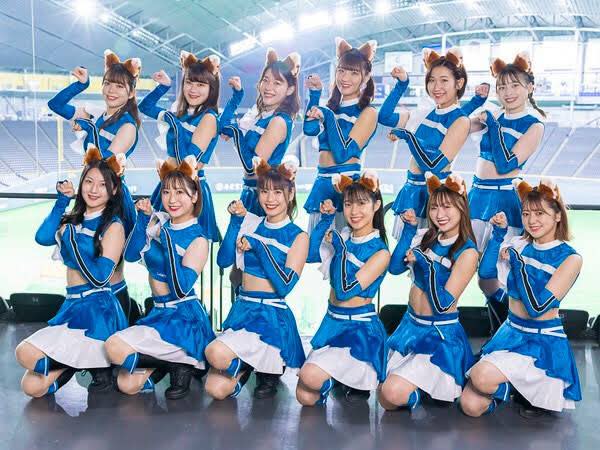日本職棒火腿鬥士隊的啦啦隊應援舞「狐狸舞」。 圖／摘自推特