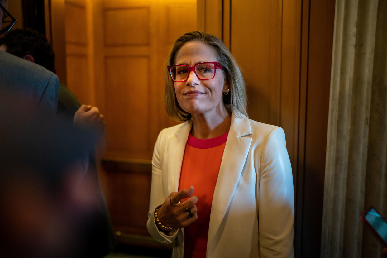 Sen. Kyrsten Sinema at the U.S. Capitol.