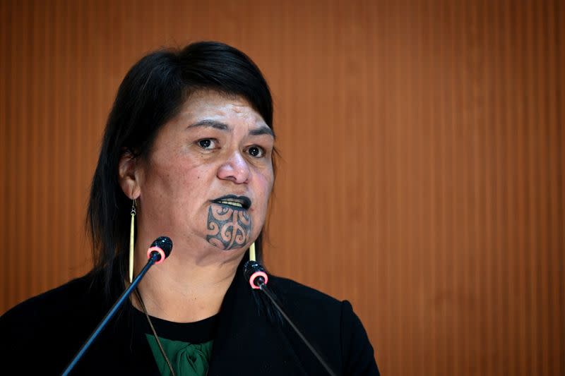 FILE PHOTO: New Zealand Foreign Minister Nanaia Mahuta speaks during a session of the UN Human Rights Council in Geneva