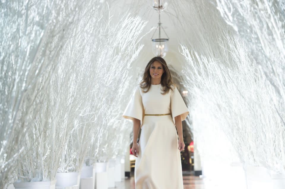 The White House has been transformed into a Winter Wonderland. Photo: Getty