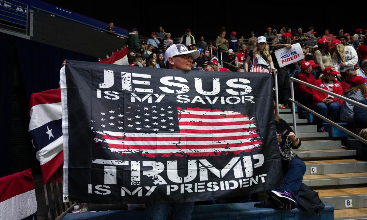 <span>A Trump rally in Rome, Georgia, on 9 March 2024.</span><span>Photograph: Robin Rayne/Zuma Press Wire/Rex/Shutterstock</span>