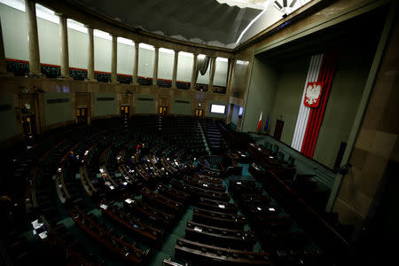 Opposition party Civic Platform parliamentarians stay at the plenary hall in the Parliament as they continue their protest in Warsaw, Poland January 11, 2017. REUTERS/Kacper Pempel