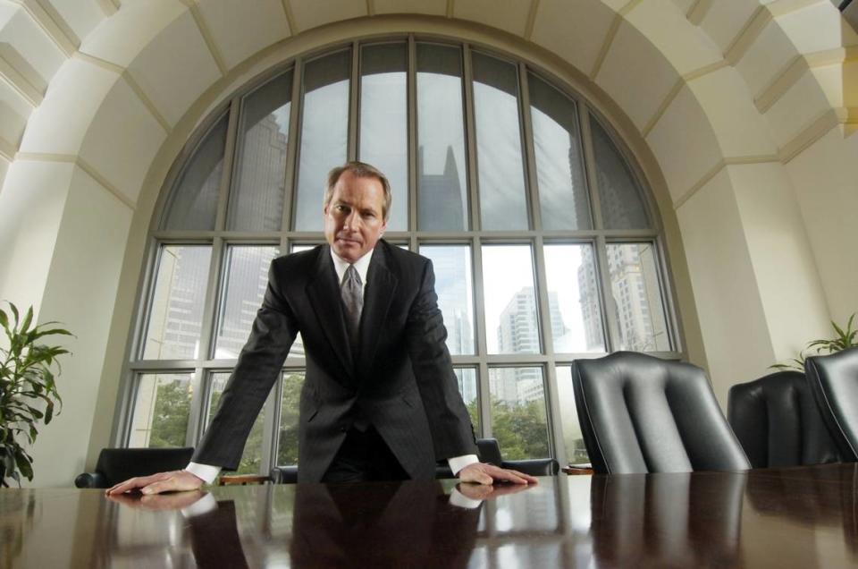 Atlanta attorney Lin Wood, photographed at his office in February 2007. Before he was banned on Twitter, Wood worked to help former President Donald Trump overturn the results of the 2020 election in Georgia.