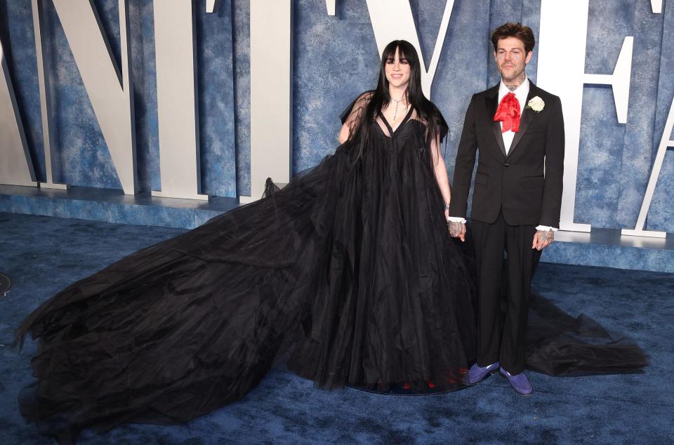 Billie Eilish and Jesse Rutherford at the 2023 Vanity Fair Oscar Party - Arrivals