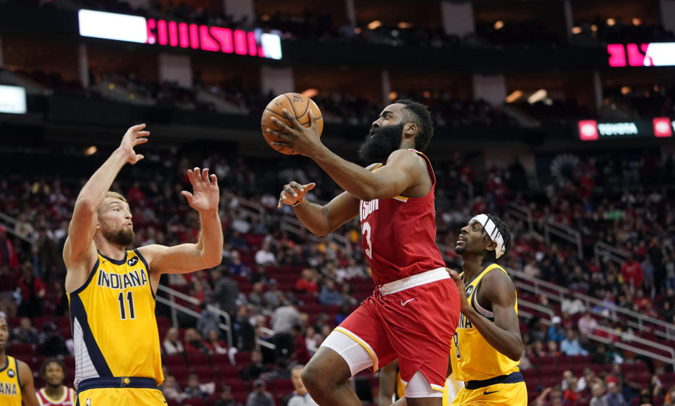 James Harden is on pace to raise his scoring average for the seventh straight year, which is just nuts. (AP Photo/David J. Phillip)