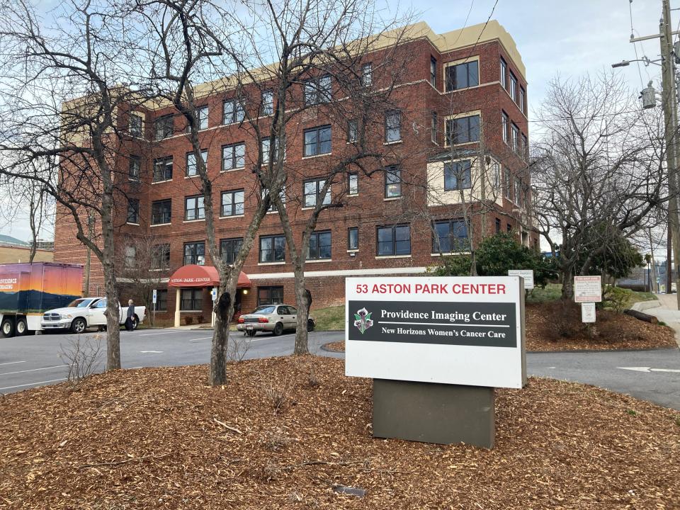 What was once the French Broad Hospital and then the Aston Park Hospital is now 53 Aston Park Center.