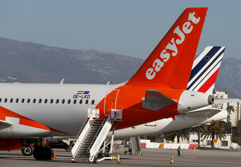 EasyJet expects a slow start to the summer holiday season, forecasting that it will fly just 15% of its capacity in the third quarter of this year compared with 2019. Photo: Eric Gaillard/Reuters
