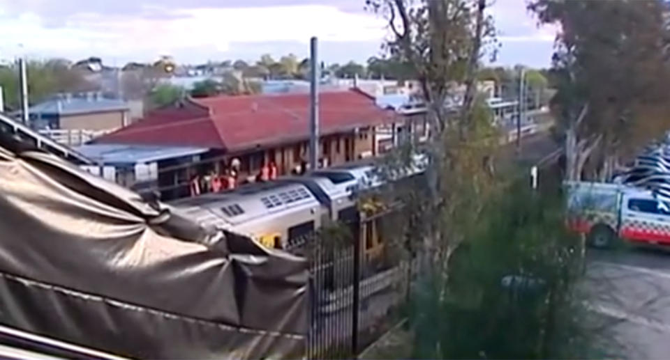 A suspected graffiti vandal was hit and killed by a Sydney train on Wednesday afternoon. Source: 7 News