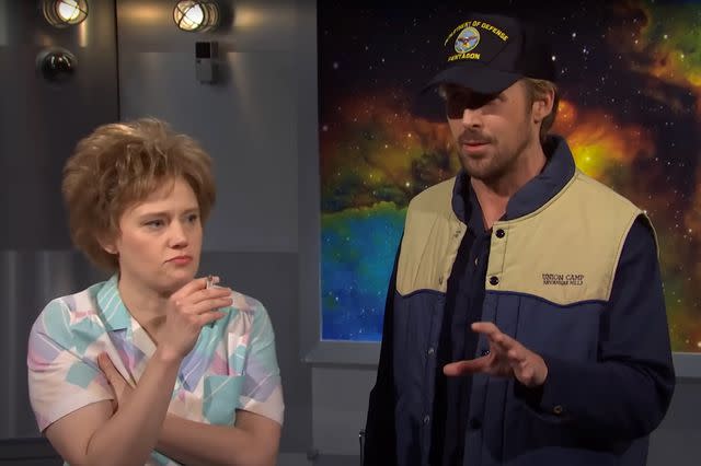 <p>NBC</p> Kate McKinnon and Ryan Gosling on 'SNL'