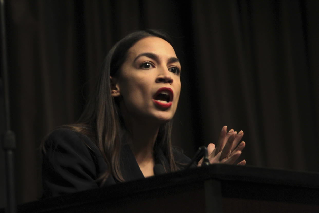 U.S. Rep. Alexandria Ocasio-Cortez of New York attends day three of the 2019 National Action Network Convention at the Times Square Sheraton Hotel on April 5, 2019, in New York City. (Photo: Mpi43 /MediaPunch /IPX)