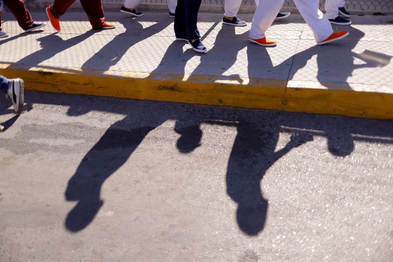 FILE PHOTO: Cuban migrants expelled from U.S. and sent back to Mexico in Ciudad Juarez