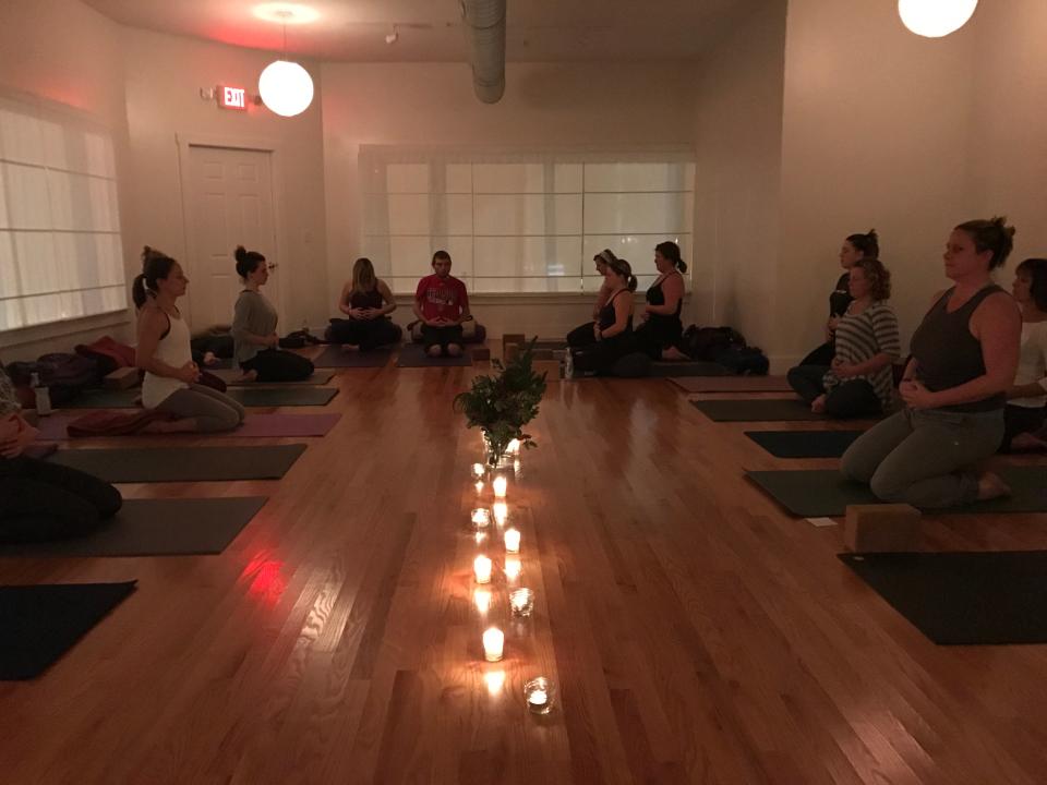 Winter Solstice yoga is a time to relax and consider.  Photo courtesy Petra Ledkovsky van Aarem