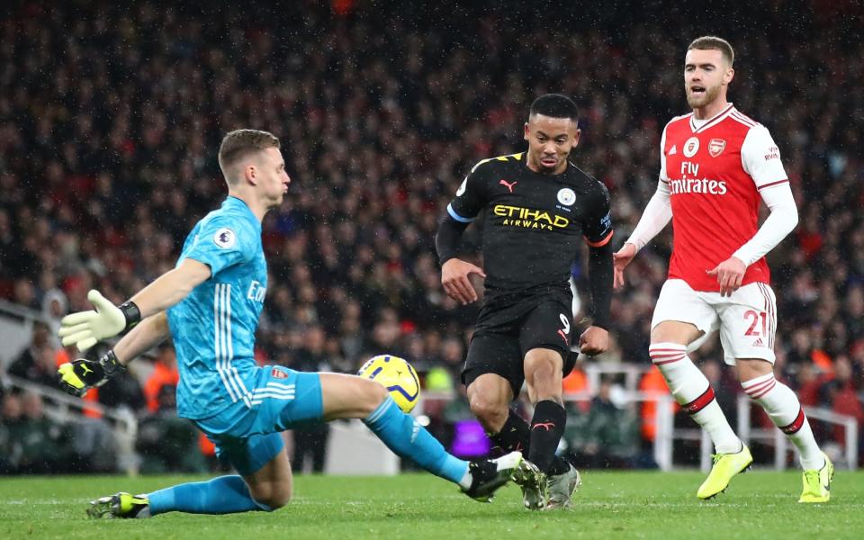 Manchester City against Arsenal will be one of the first games when the Premier League returns - GETTY IMAGES