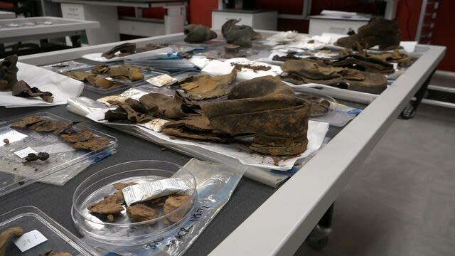 Remains and other items in a DPAA lab. / Credit: CBS Saturday Mornings