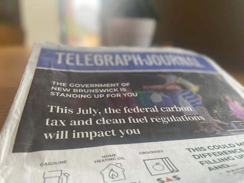 The New Brunswick government has worked hard to blame the federal government for clean fuel charges imposed on New Brunswick consumers.  It took out a full two-page ad in the Telegraph-Journal last summer to help make that point.  