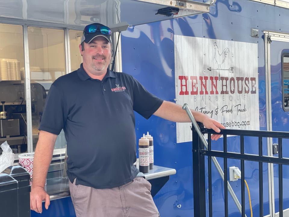 Phil Hennenfent, pictured, and his wife Johanna started Henn House BBQ in 2014 and went full-time with the business, including a food truck, in 2017.