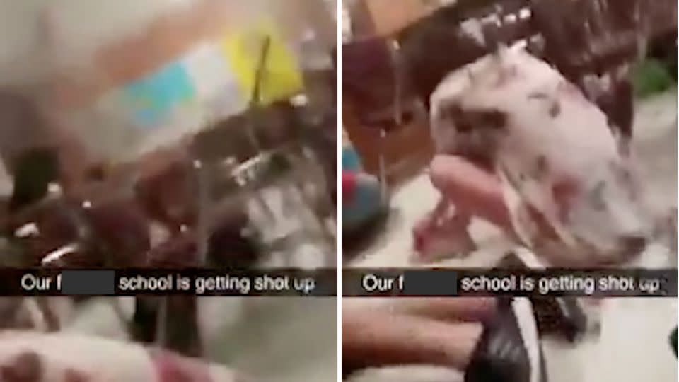 Students terrified screams echoed through the room as gunshots continued to ring out. Source: Twitter