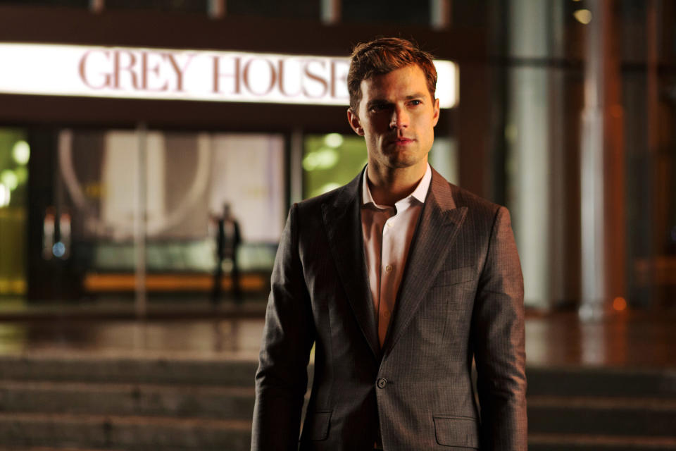 Jamie as Christian Grey