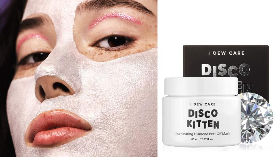 These shiny face masks are insta-worthy.