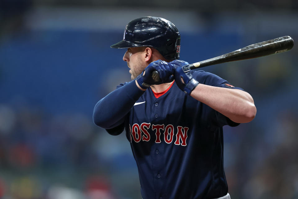 2022球季Travis Shaw的表現已不復當年。（Photo by Mike Carlson/Getty Images）